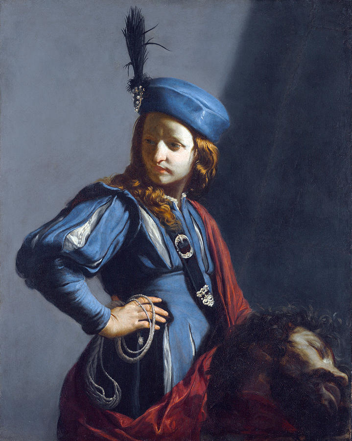 David with the Head of Goliath, C1645 Painting by Guido Cagnacci