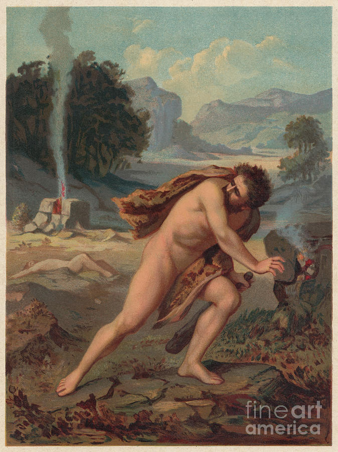 Cain Kills His Brother Abel Genesis 4 Digital Art by Zu 09