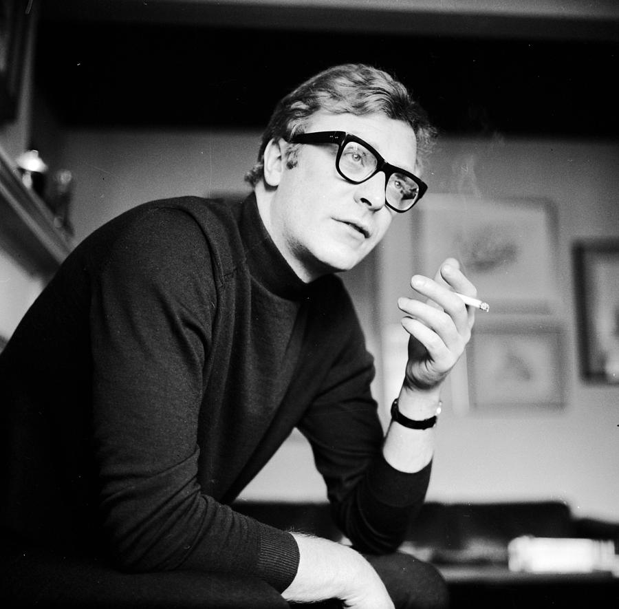 Caine Smoking Photograph by Evening Standard