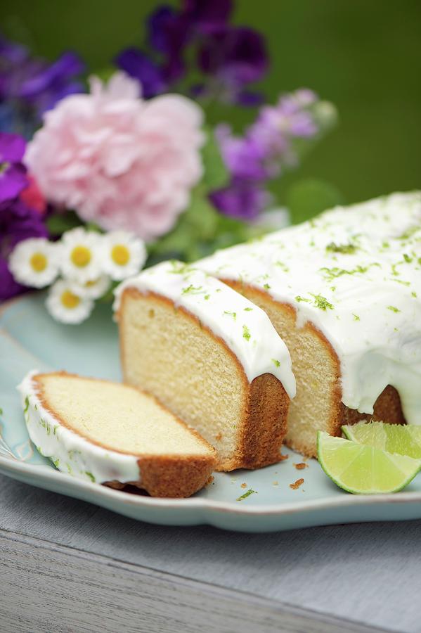 Caipirinha Cake With A Yoghurt Glaze And Lime Zest Photograph by Winfried Heinze