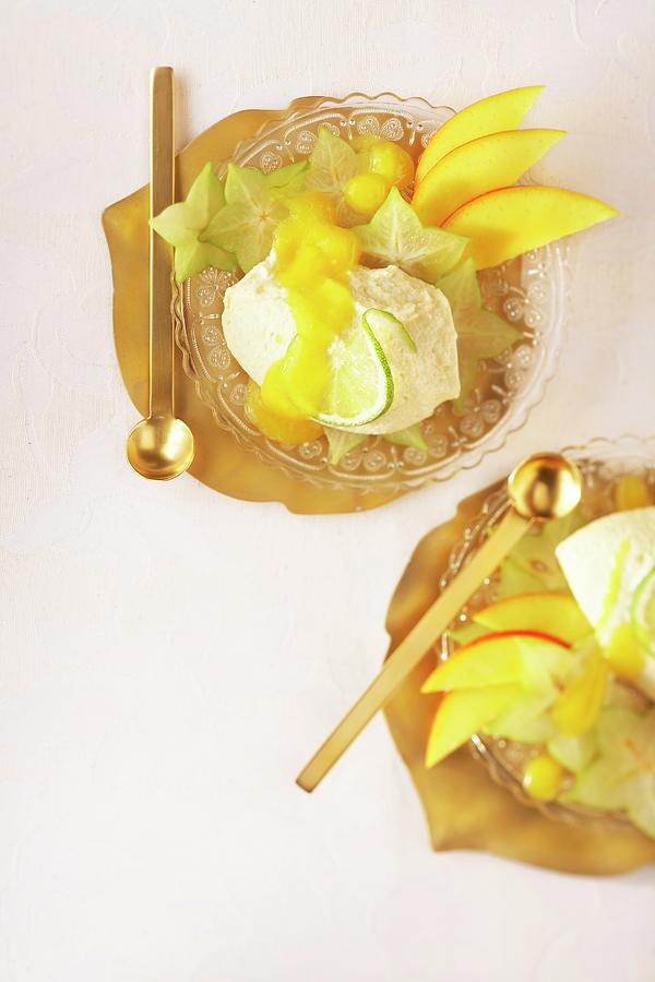 Caipirinha Mousse With Mango Sauce Photograph by Peter Garten - Fine ...