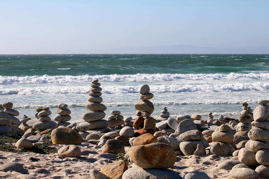 Cairns at Spanish Bay Photograph by Art Block Collections