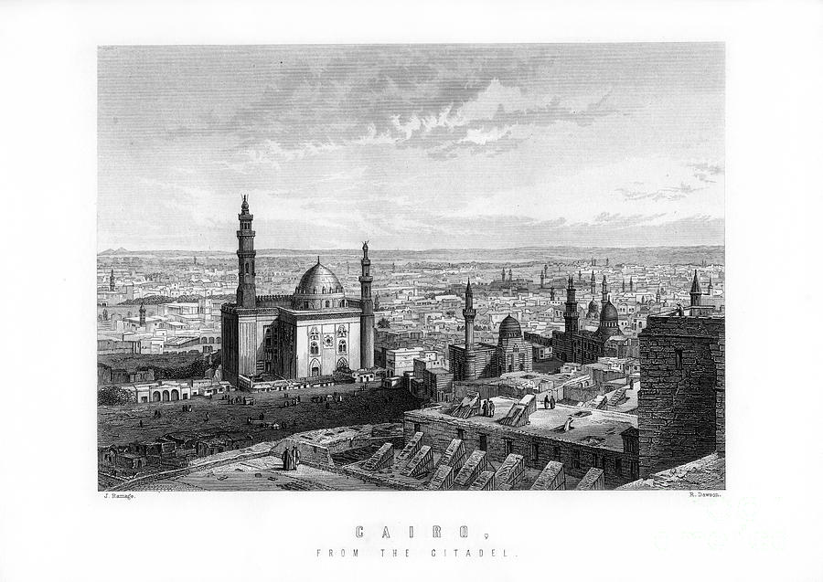 Cairo From The Citadel, Capital City Drawing by Print Collector