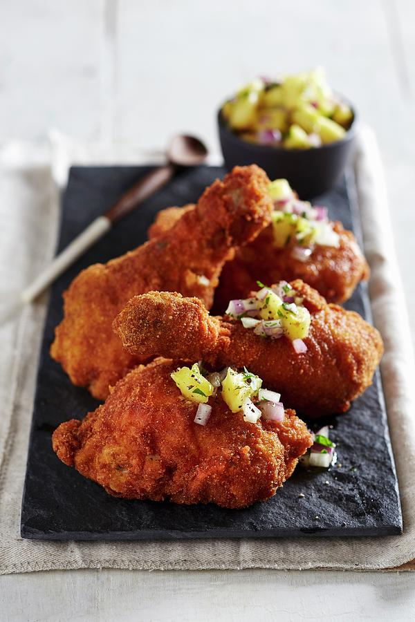 Cajun Chicken With Pineapple Salsa Photograph by Great Stock!