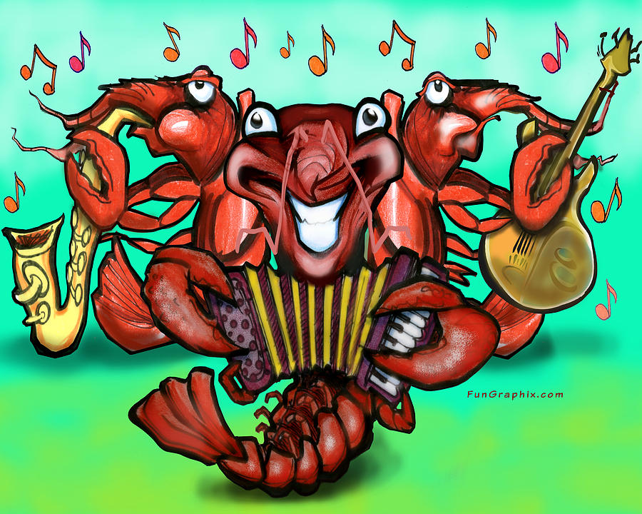 Cajun Crawfish Band Digital Art by Kevin Middleton
