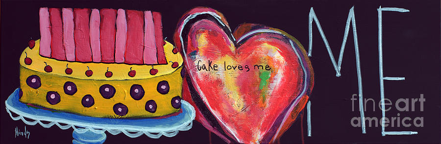 Cake Loves Me Painting by David Hinds