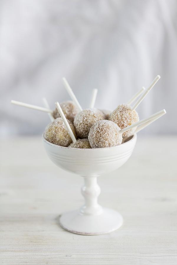 Cake Pops In An Ice Cream Bowl Photograph by Helen Cathcart