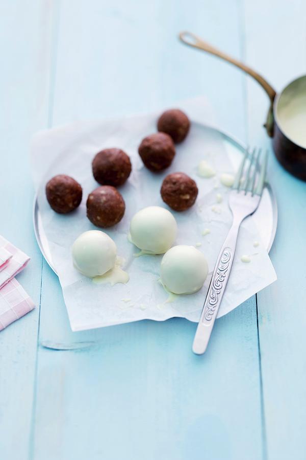 Cake Pops With Macadamia Nuts Photograph by Michael Wissing