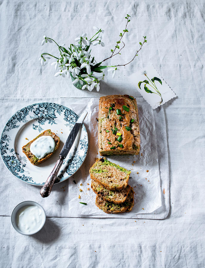 Cake Sal, Piquant Easter Cake With Wild Garlic Photograph by Carolin Strothe