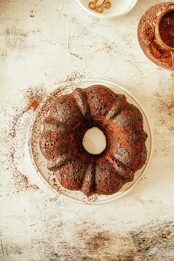 Cake With Chocolate Glaze Photograph by Patricia Miceli