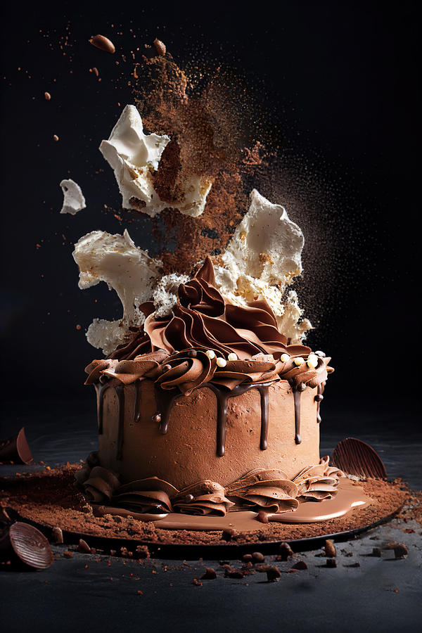 Cake Photograph - Cakeexplosion by Marcel Egger
