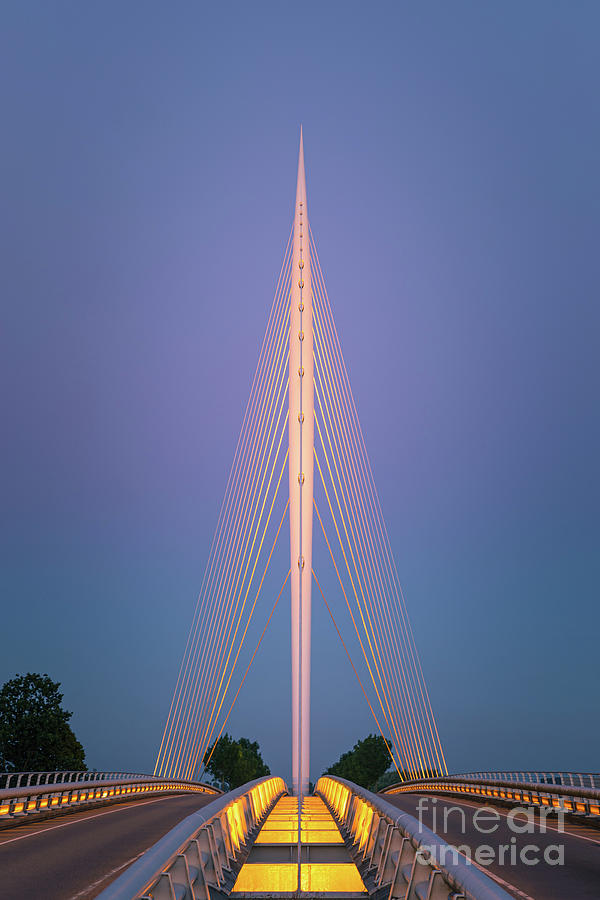 Calatrava Harp Bridge, Netherlands Photograph by Henk Meijer Photography