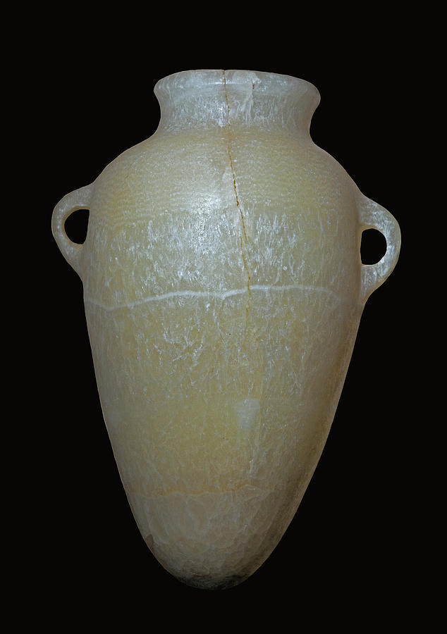 Calcite Amphora, Egyptian, 1400 Bc Photograph by Millard H. Sharp
