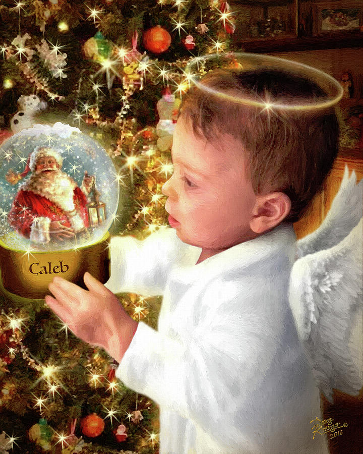 Caleb Christmas Angel Digital Art by Doug Kreuger