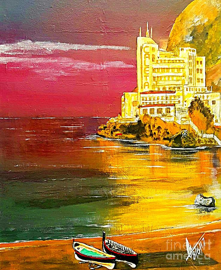 Caleta Hotel Gibraltar Painting