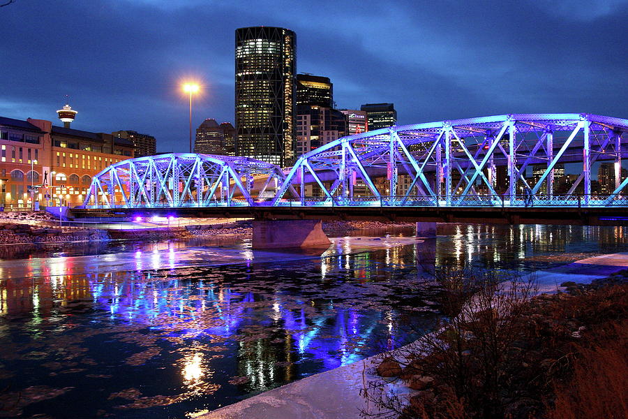 Calgary Bridge Evening Light Photograph by J.p.andersen Images