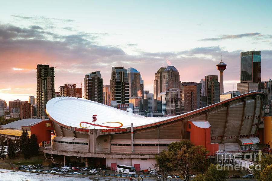 Calgary Saddledome at sunset, Canada Photograph by Matteo Colombo