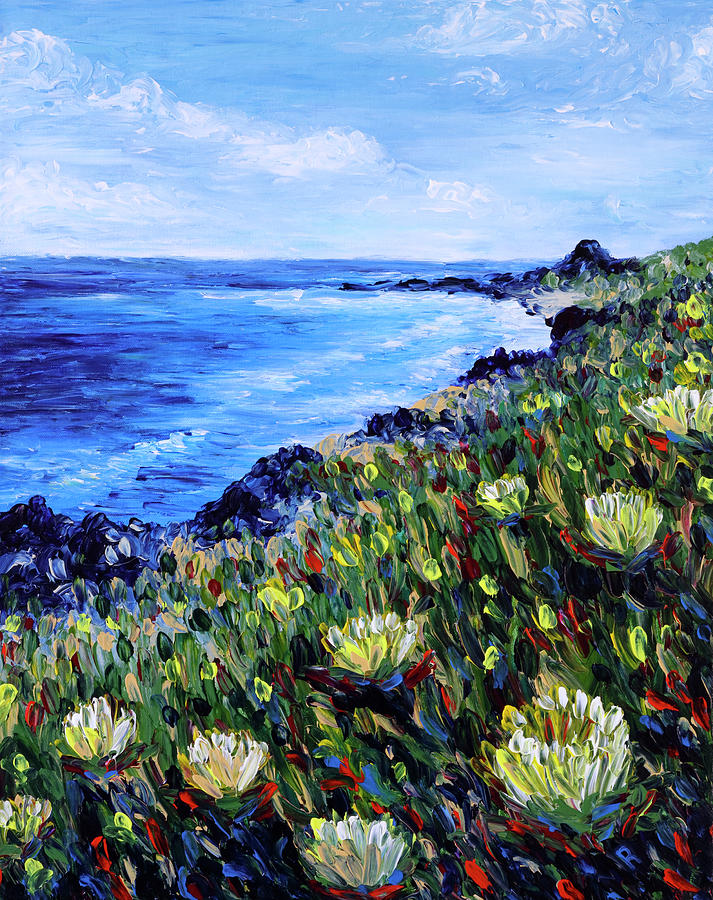 Spring Painting - Cali Coast by Bari Rhys