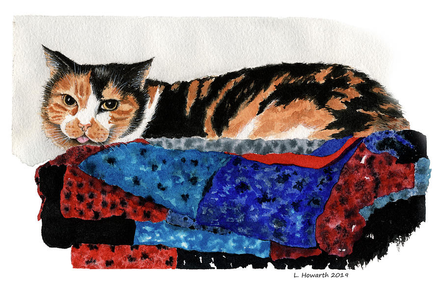 Calico Cutie Painting by Louise Howarth