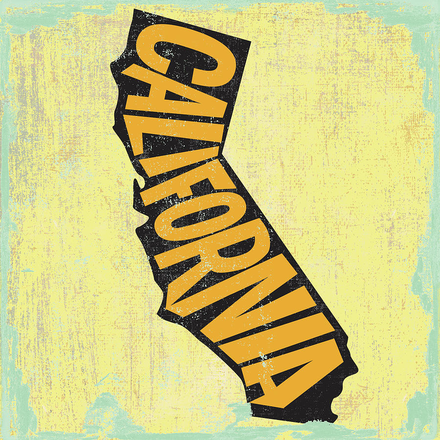 State Mixed Media - California by Art Licensing Studio