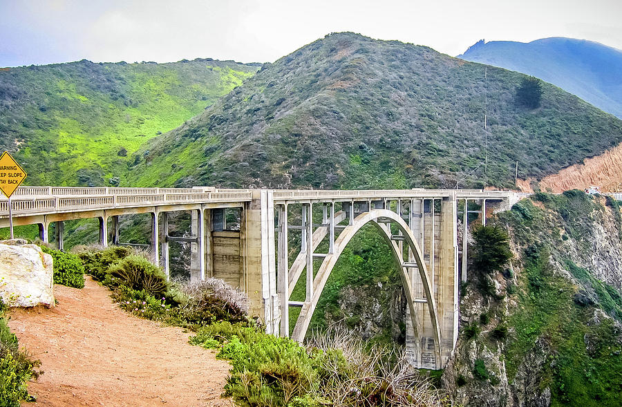 California Coast Bridge Digital Art by Ed Stines