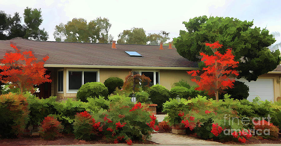 California Home Autumn Landscape  Photograph by Chuck Kuhn