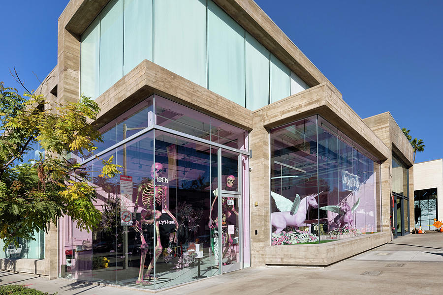 Architecture Digital Art - California, La West Hollywood, Pretty Little Thing, Store Melrose by Claudia Uripos
