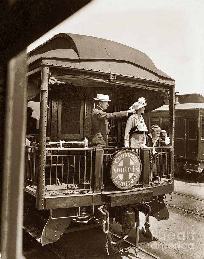 Santa Fe Photograph - California Limited Santa Fe passenger train Atchison Topeka and by Monterey County Historical Society
