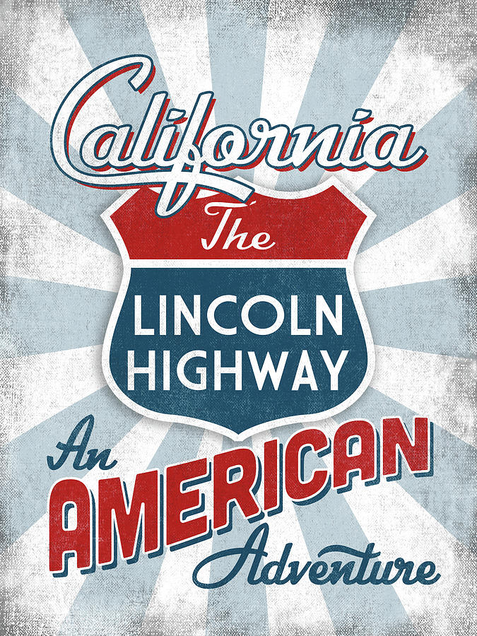 California Lincoln Highway America Digital Art by Flo Karp