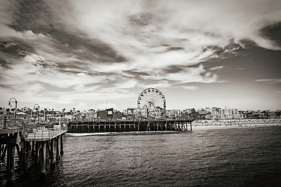California, Los Angeles County, Santa Monica Pier Digital Art by Joanne Montenegro