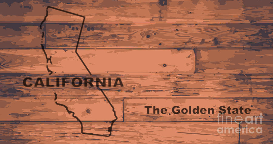 California Map Brand Digital Art
