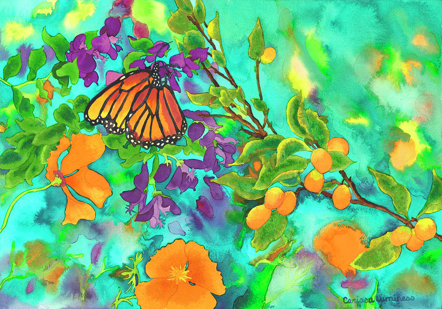 Butterfly Painting - California Monarch by Carissa Luminess