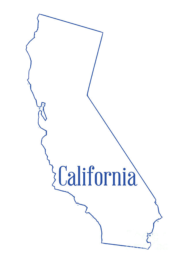 California Outline Map Digital Art By Bigalbaloo Stock Pixels   California Outline Map Bigalbaloo Stock 