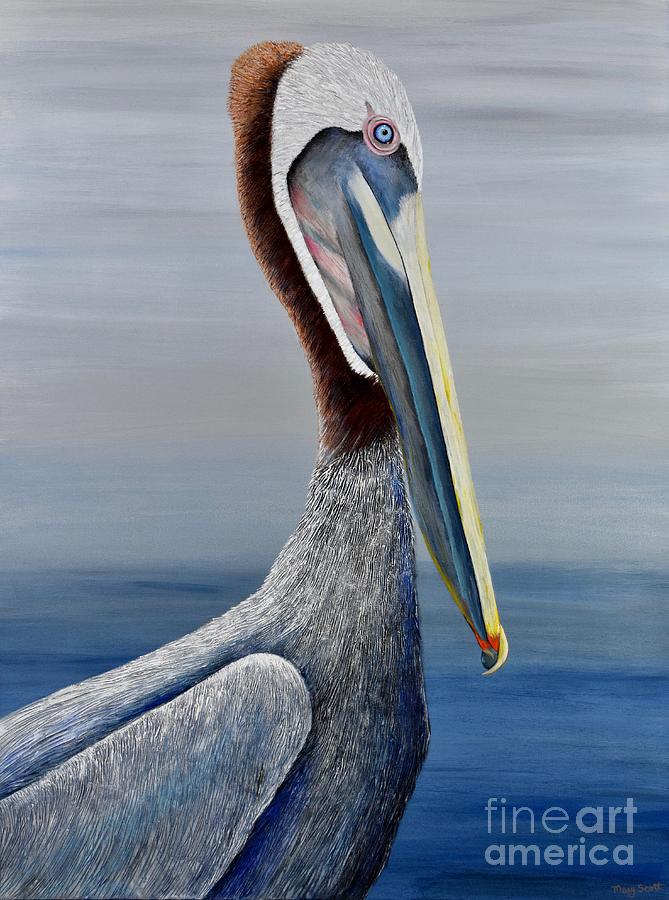 California Pelican Painting by Mary Scott