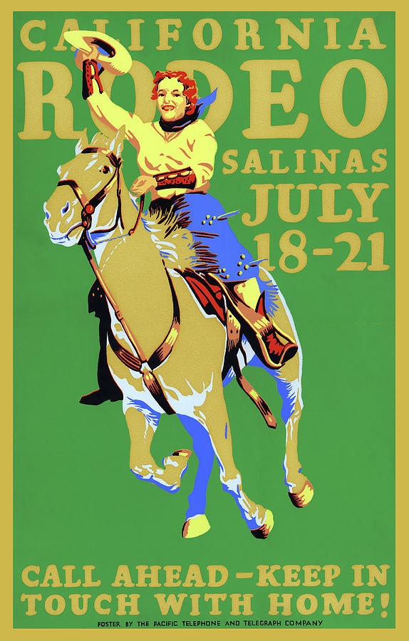 California Rodeo, Salinas, July 18-21 Painting by Unknown
