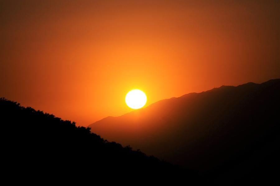 California San Bernardino Sunset Beyond Big Bear Mountain Range Photograph by Michael Hoard