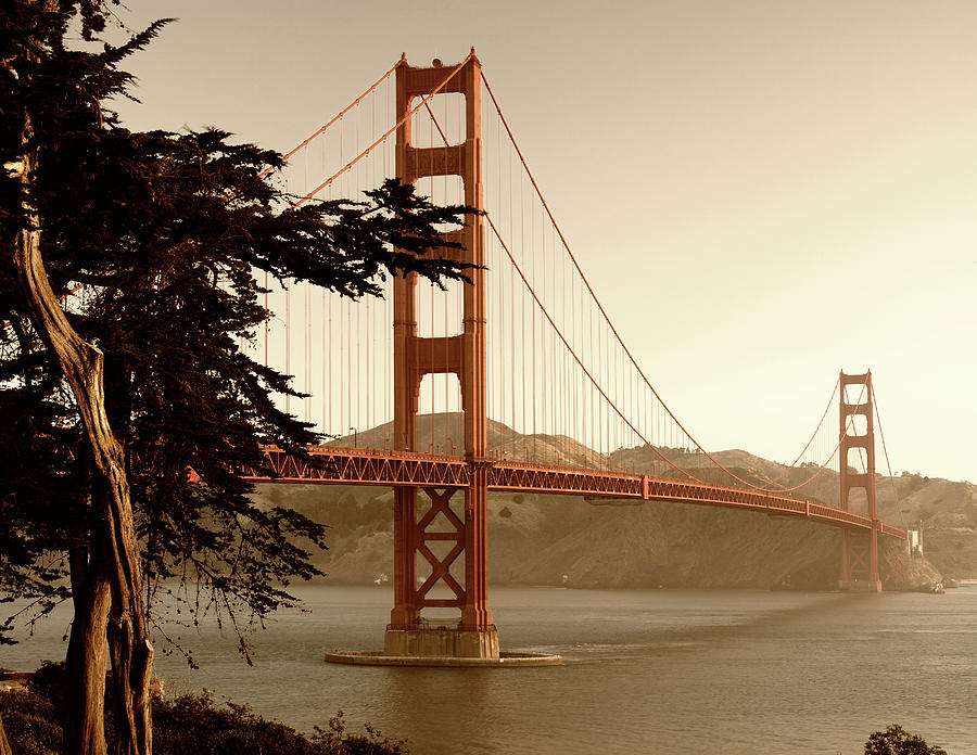 California, San Francisco, Golden Gate Bridge Digital Art by Massimo Ripani