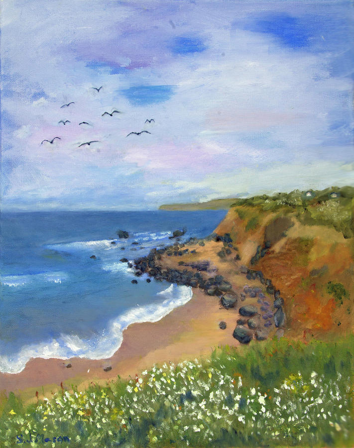 California Seascape Painting by Sharonjoy Mason - Fine Art America