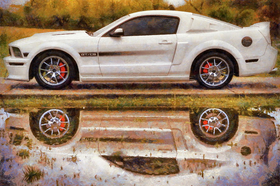 California Special Reflections - Mustang GT/CS - Painting Photograph by Jason Politte