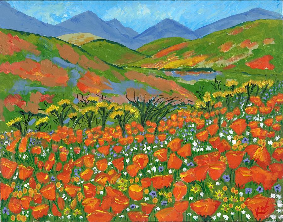 Superbloom landscape online tapestry