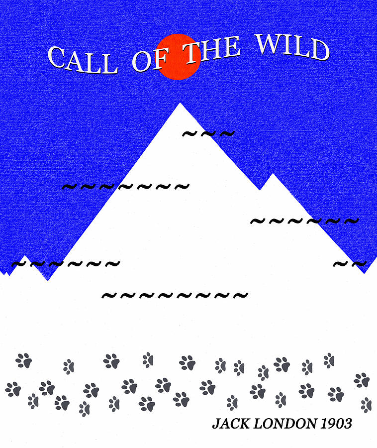 Mountain Digital Art - Call of the Wild minimal artwork by David Lee Thompson