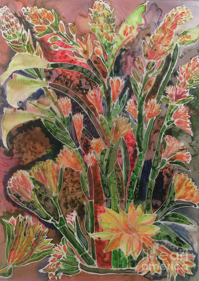 Calla Lillies With Tuber Roses Painting by Hilary Simon