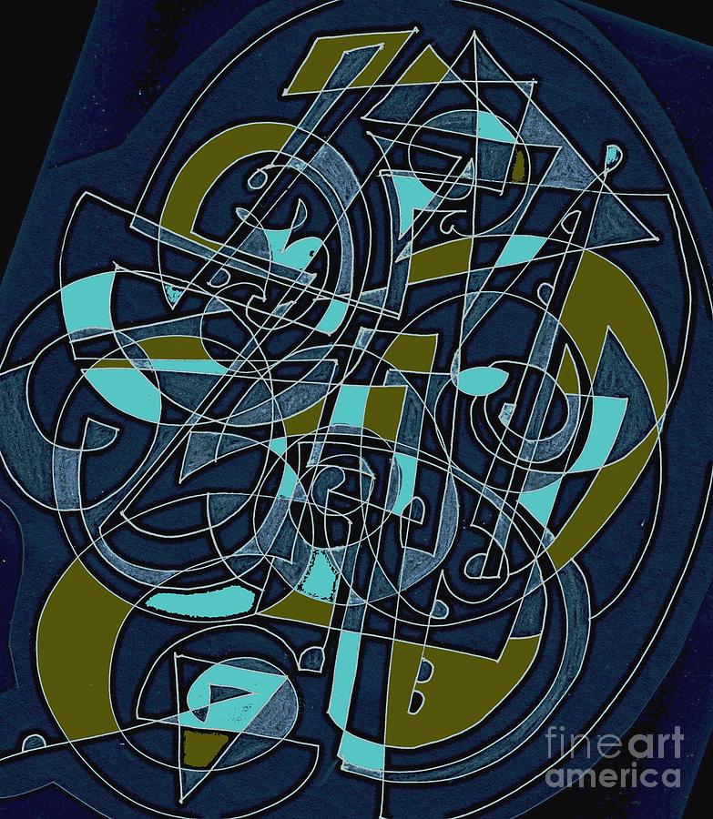 Calm Blue Banjo Digital Art by Nancy Kane Chapman