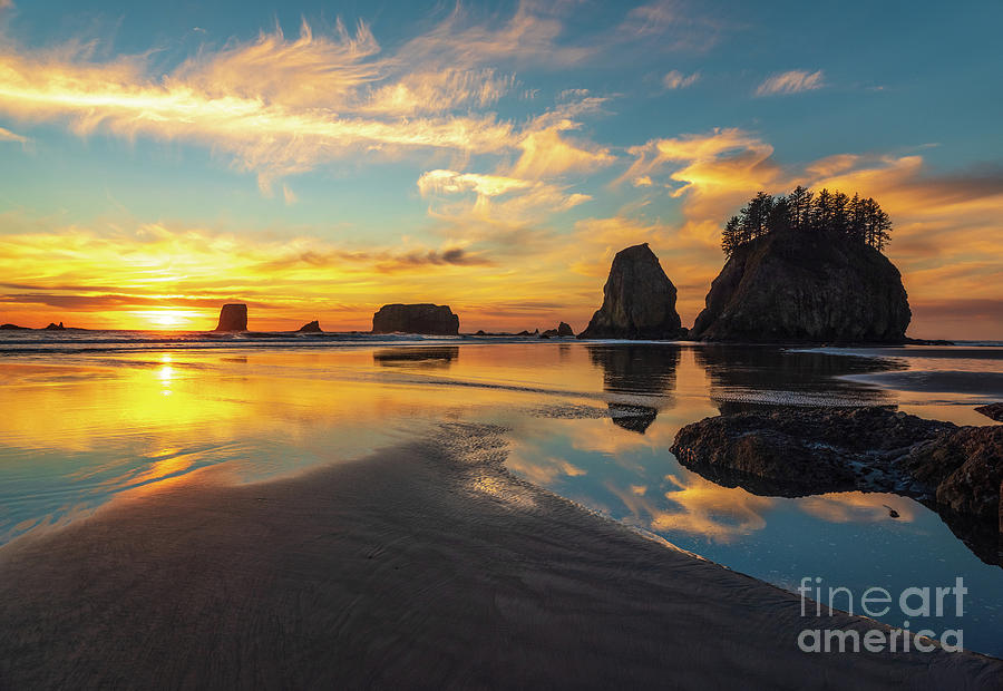 Calm Coastal Sunset Serenity Photograph