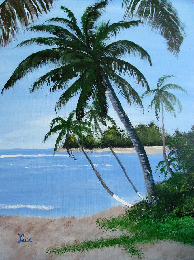 Calm in the Palms Painting by Luis F Rodriguez