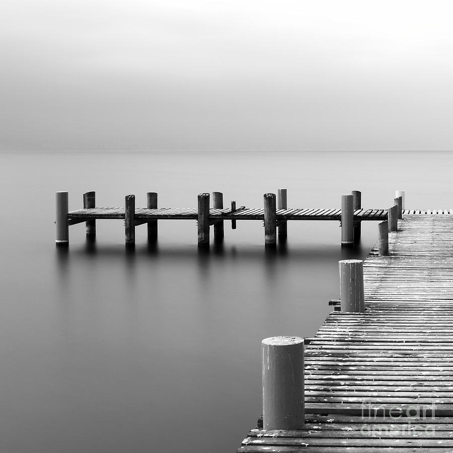 Serenity Photograph - Calm Scene In Black And White by Sascha Corti