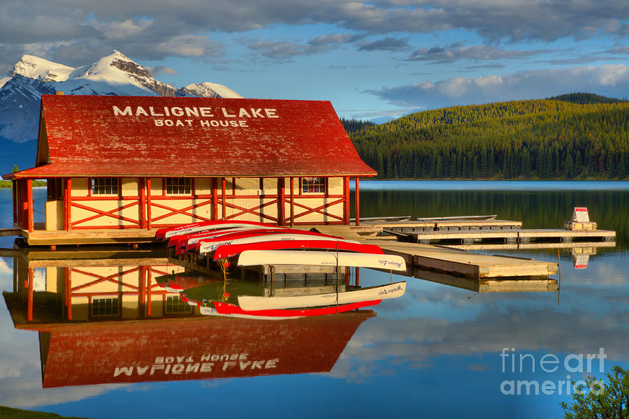 Calm Summer Afternoon At Maligne Lake Photograph by Adam Jewell
