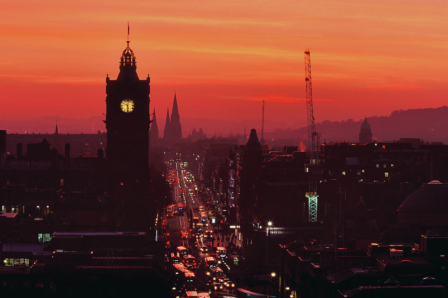 Calton Hill Sunset - In Analog Photograph by Kenny Mccartney