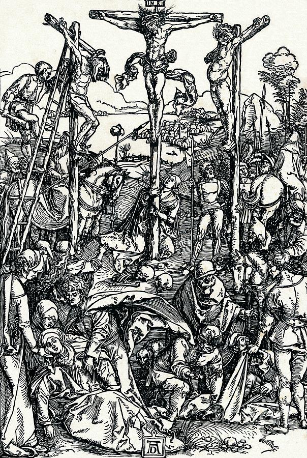 Calvary With The Three Crosses, 1504 Drawing by Print Collector