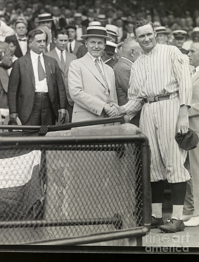 Calvin Coolidge Shaking Hands Photograph by Bettmann